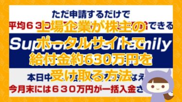 【条件3つで630万円給付】Supporter’s Family（サポーターズ・ファミリー）｜ライフデザイン出版合同会社【悪質支援金詐欺サイト】