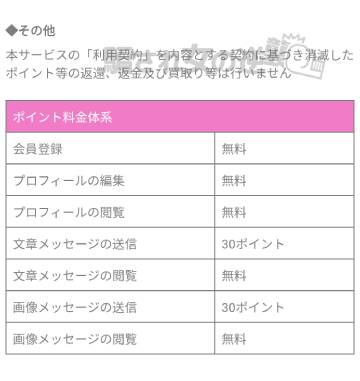 匿名チャットの料金表