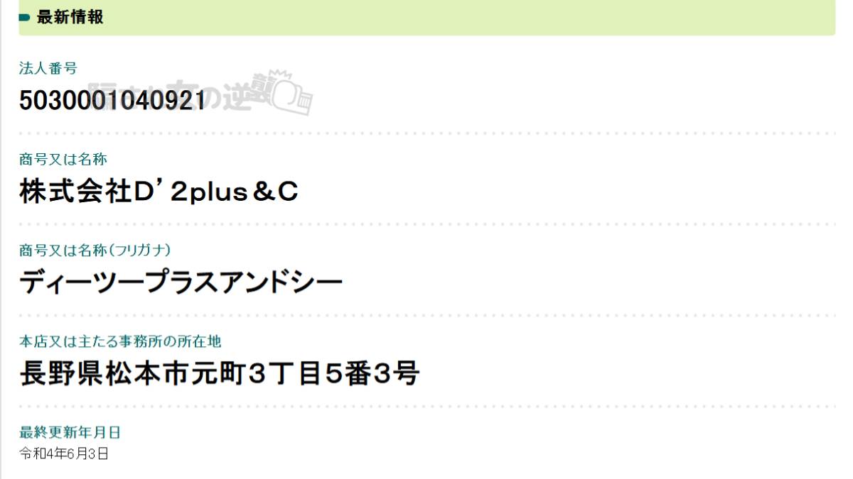 株式会社D’2plus&Cの法人