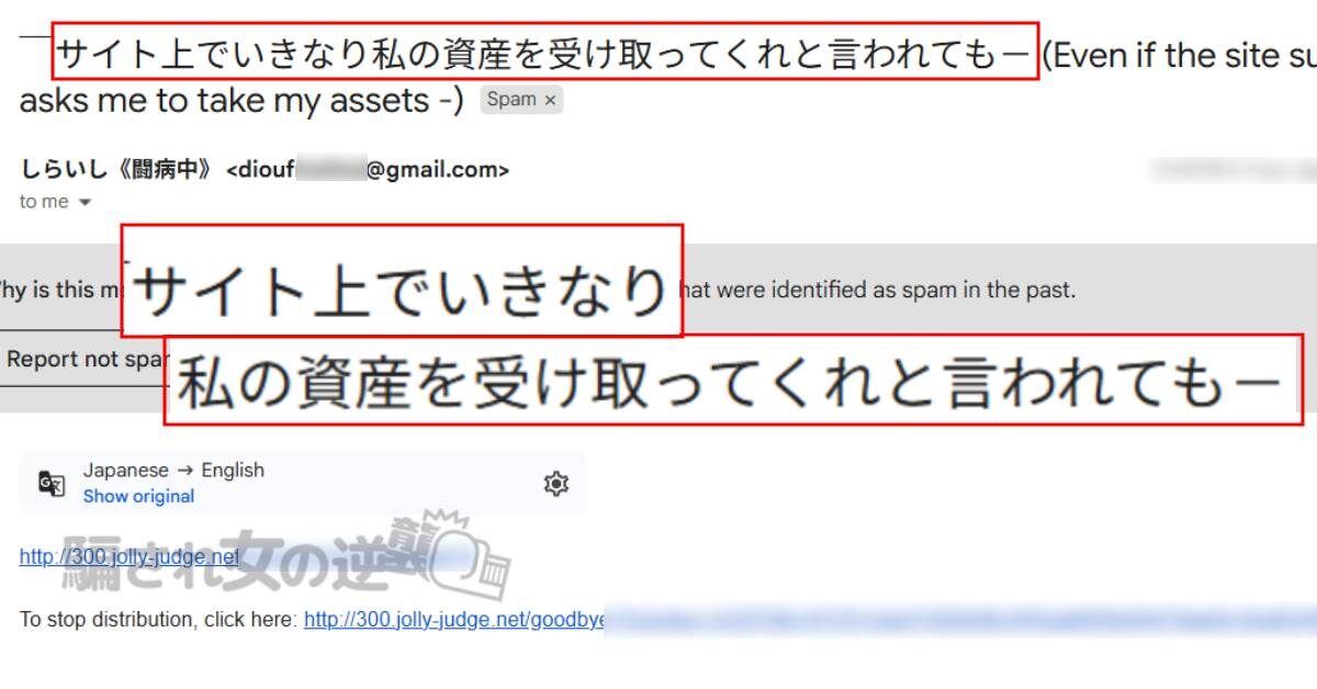 フォーチュンの迷惑メール