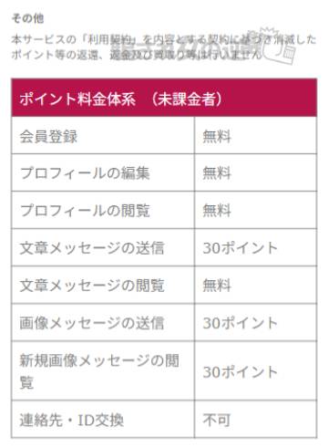 大人の恋の課金前のポイント表