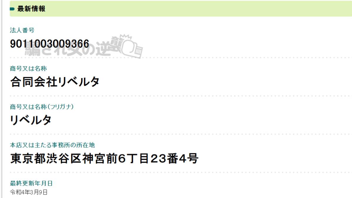 合同会社リベルタの法人登記