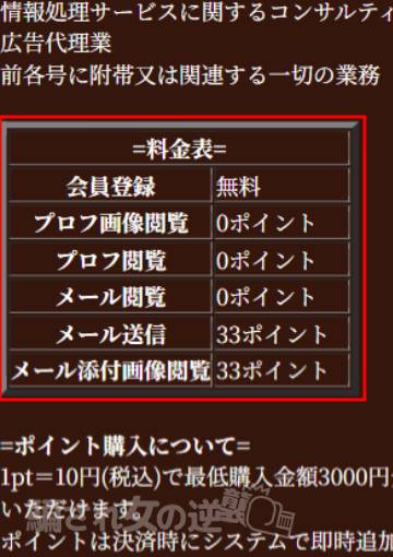 マッチングサイトのポイント表