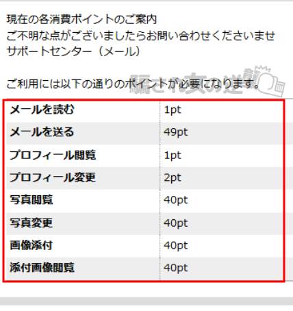 ダイレクトサーチのポイント表
