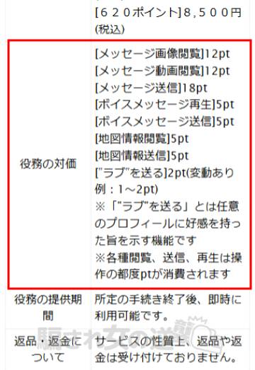 ソクアイ私生活の料金表