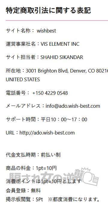 wishbestの特商法