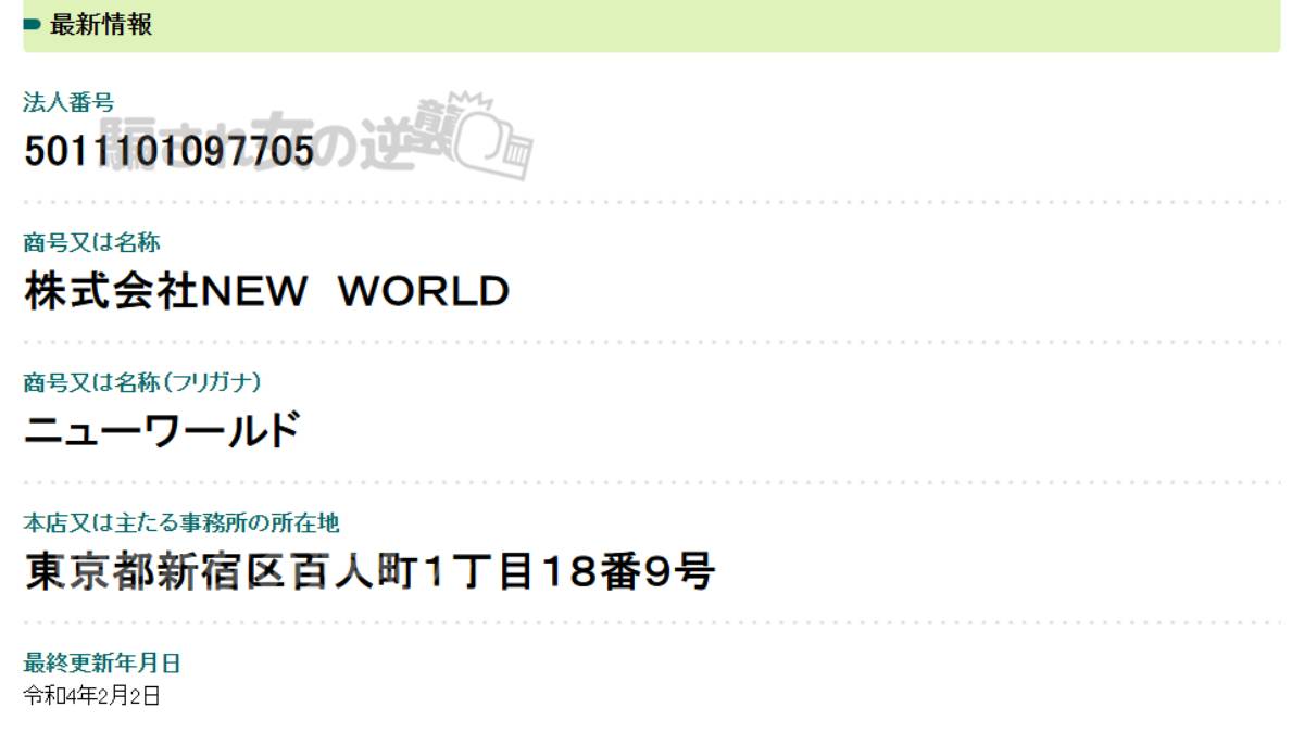 ソクアイ私生活の法人登記