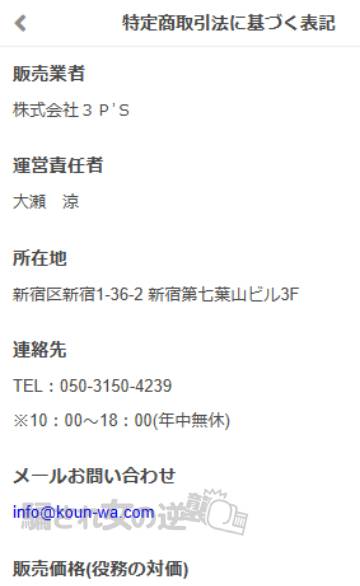 幸運の環の特商法