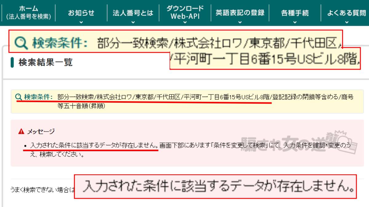 株式会社ロワの法人登記ない