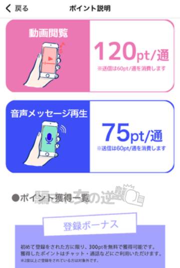 ヒヨリのポイント表