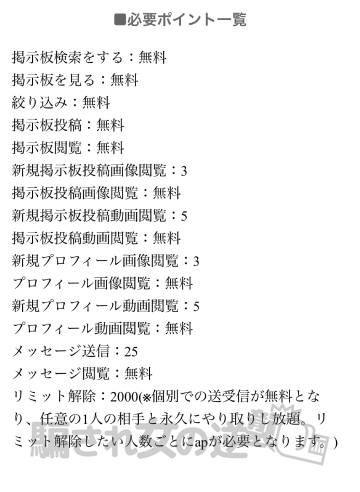 みっちょんのポイント表