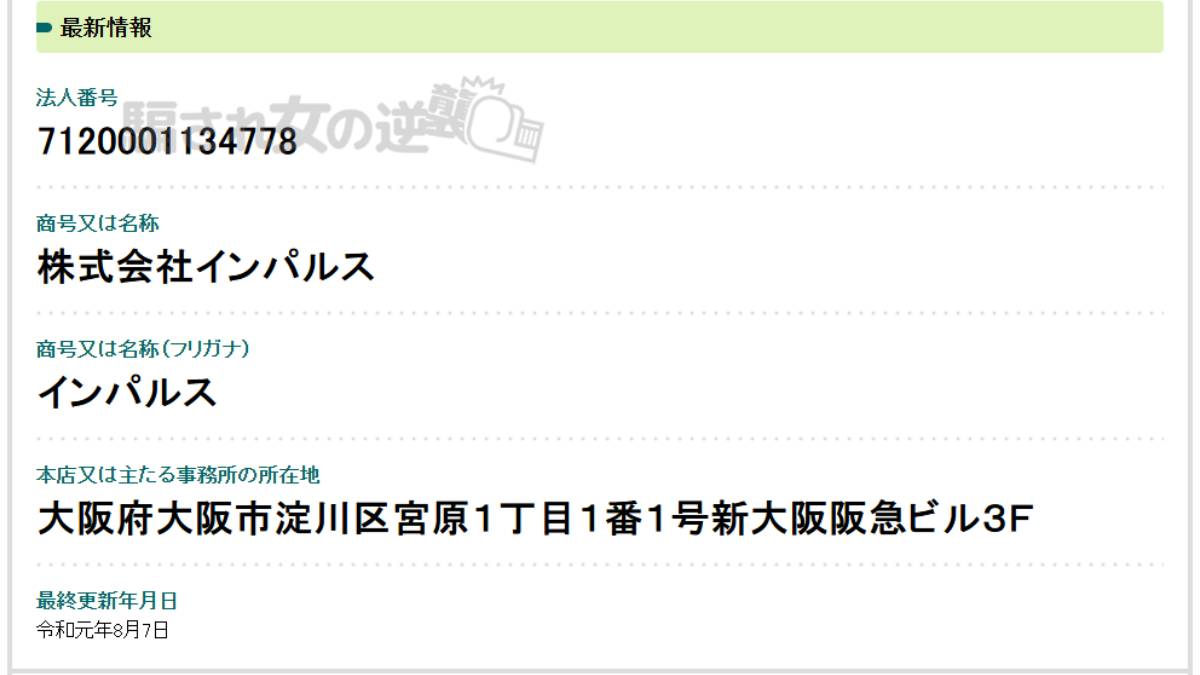 株式会社インパルス 法人登記