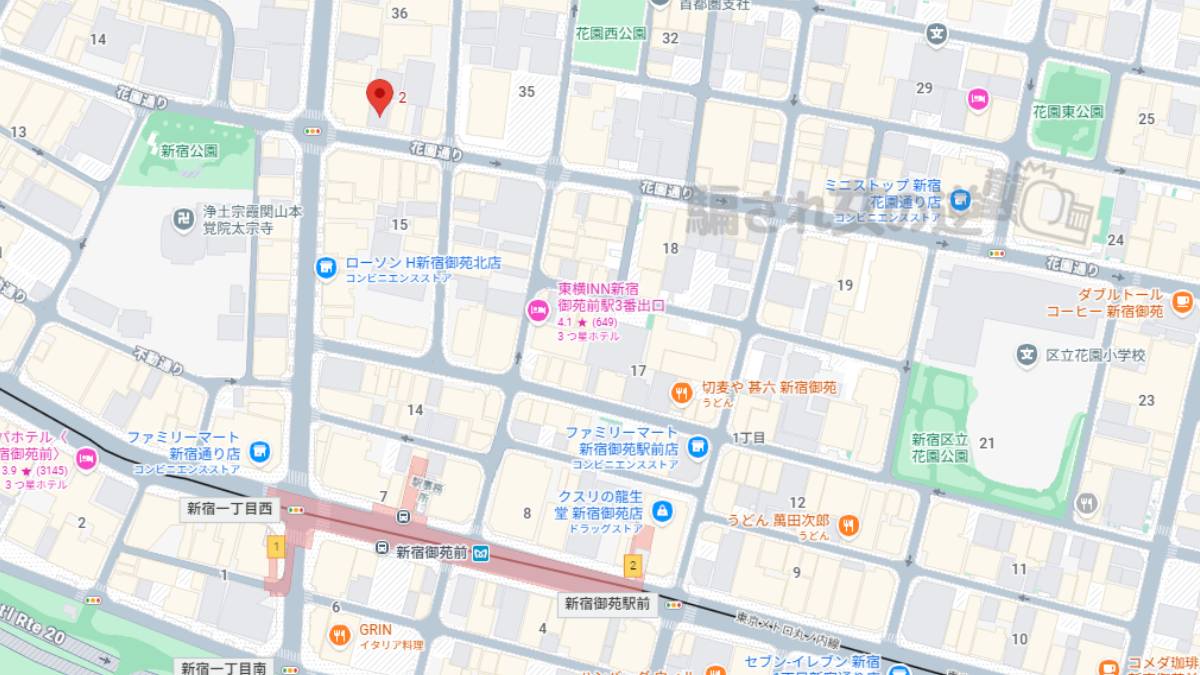 ホットラインの地図
