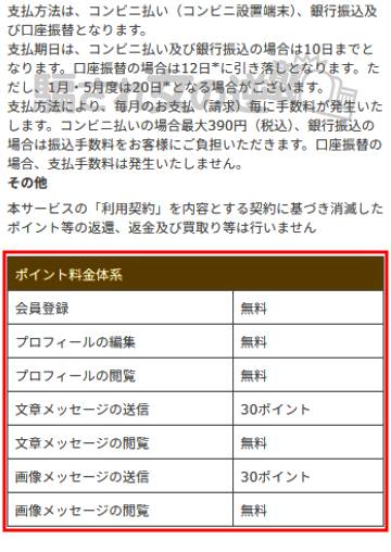ヒメゴト料金表