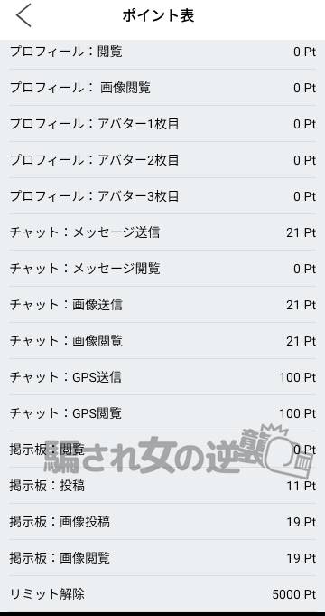 ラブマッチルの料金表