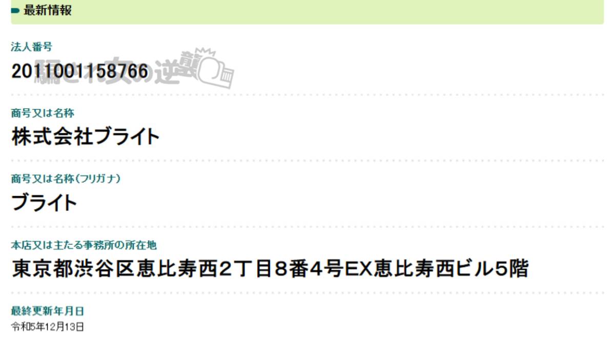 らくらく熟れチャット 法人登記