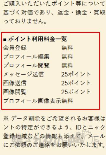 熟れラブの料金表