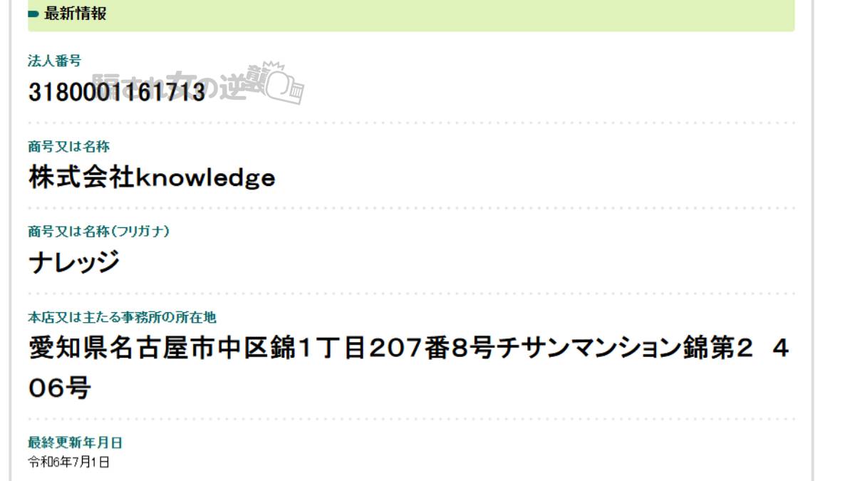 株式会社knowledge 法人登記