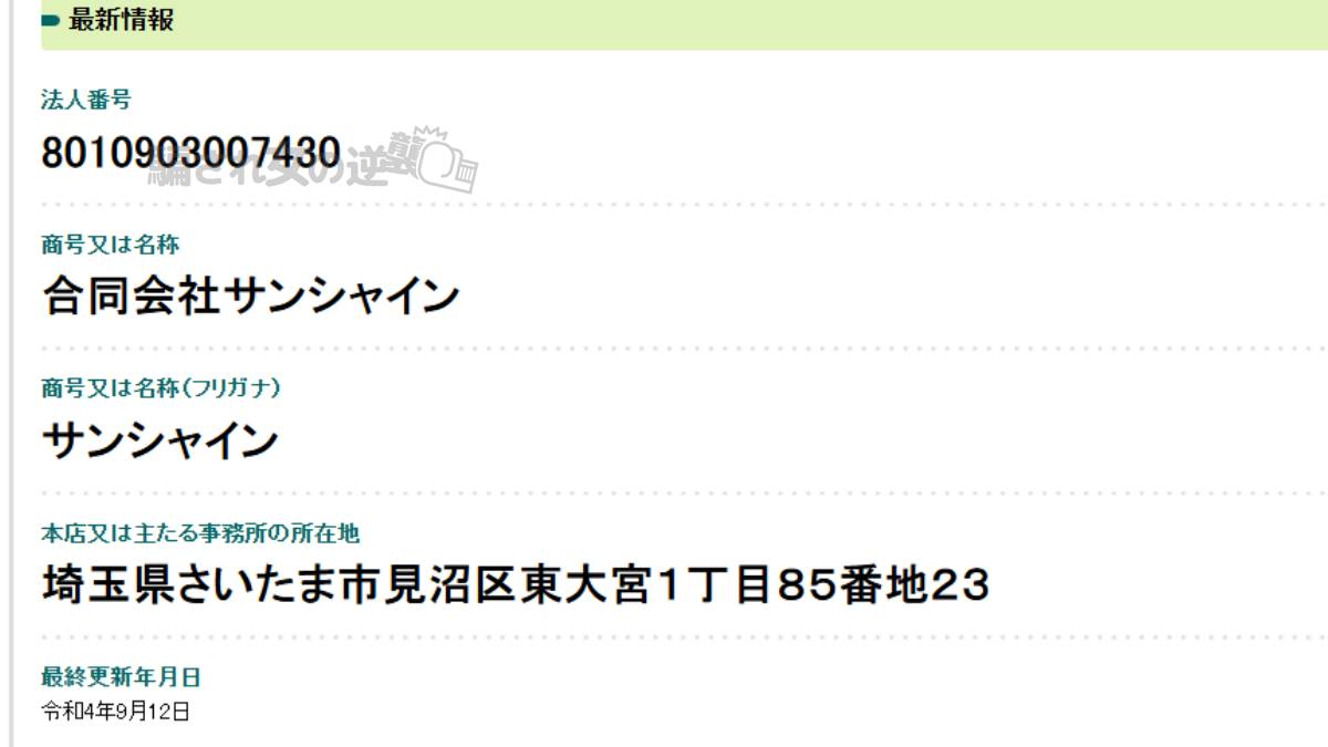 毎日すこやか診断所の法人登記